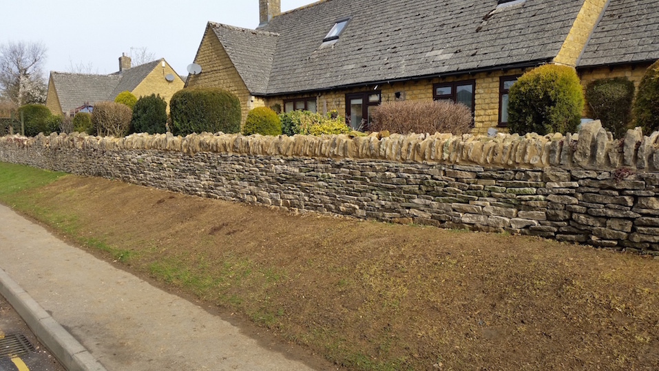 The completed wall - noting that the environment is left tidy.