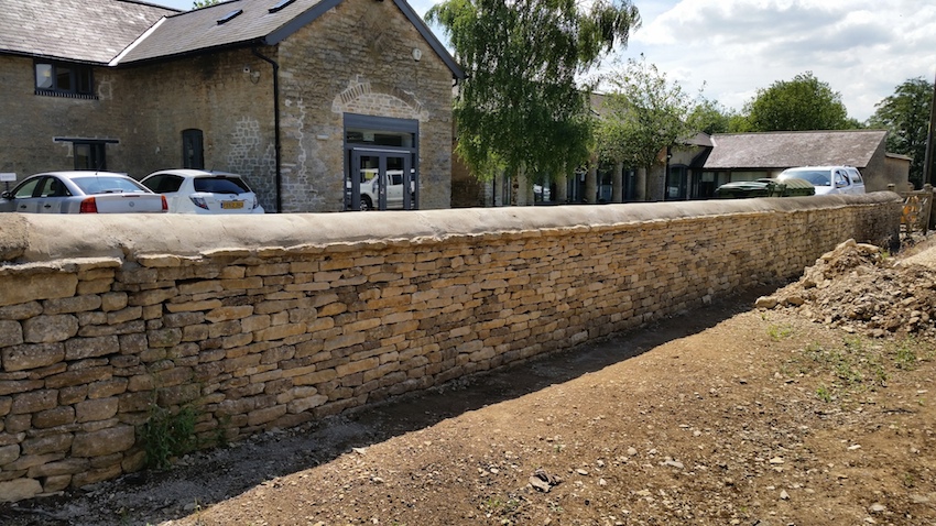 Repaired wall in Middleton Stoney