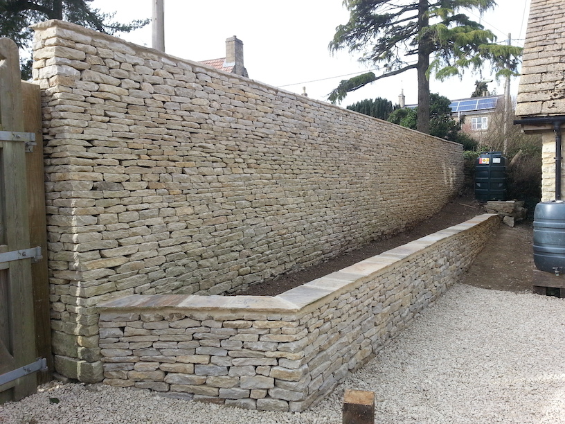 High drystone wall in Great Rollright